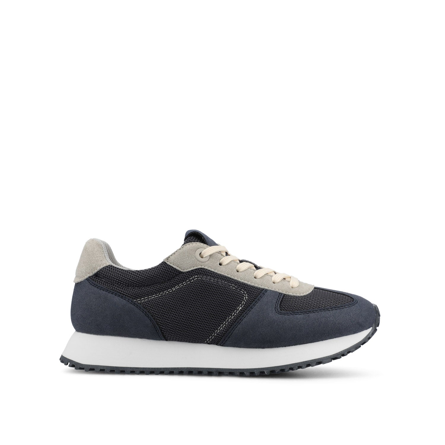 Journee FLOW CASUAL LACE UP SNEAKERS - Navy Nubuck