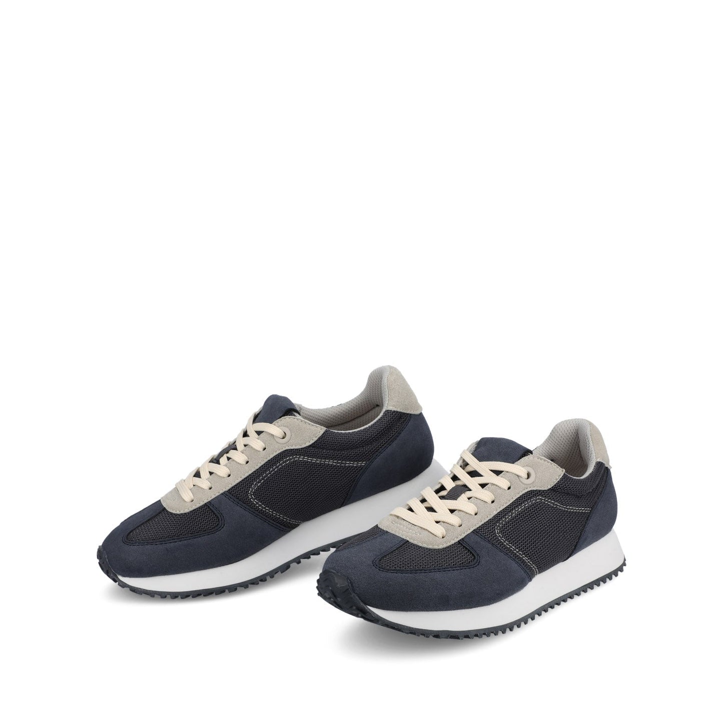 Journee FLOW CASUAL LACE UP SNEAKERS - Navy Nubuck