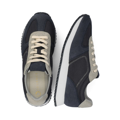 Journee FLOW CASUAL LACE UP SNEAKERS - Navy Nubuck