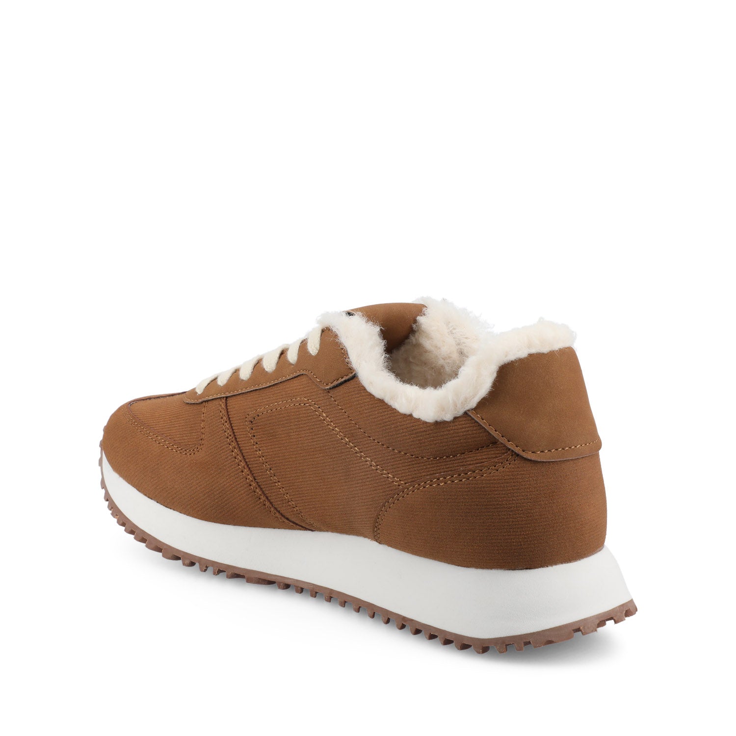 Journee FLOW CASUAL LACE UP SNEAKERS - Cognac