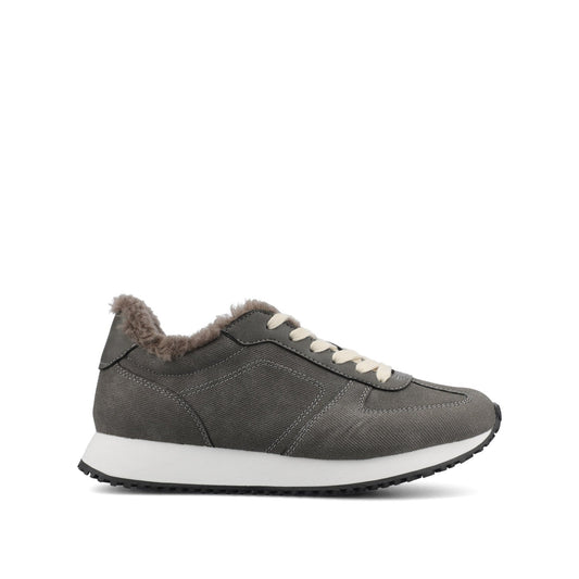 Journee FLOW CASUAL LACE UP SNEAKERS - Charcoal
