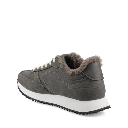 Journee FLOW CASUAL LACE UP SNEAKERS - Charcoal