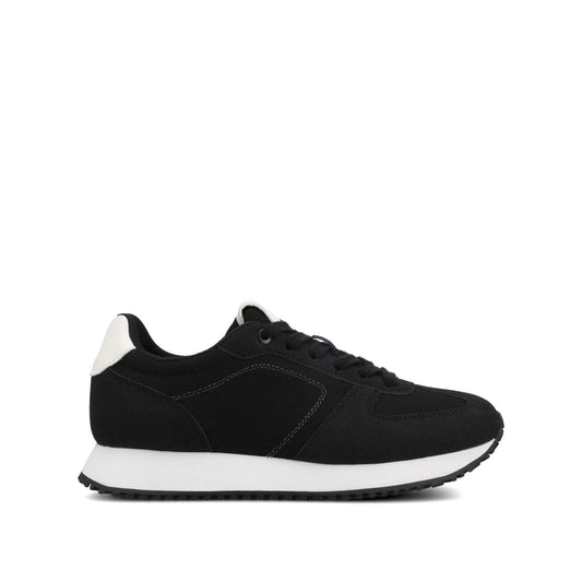 Journee FLOW CASUAL LACE UP SNEAKERS - Black