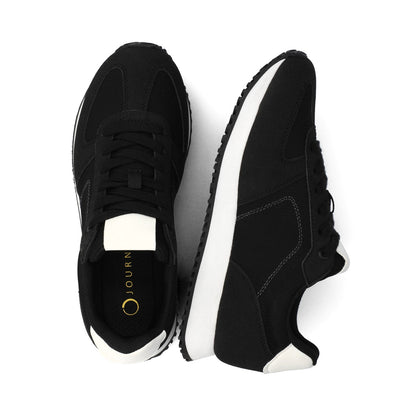 Journee FLOW CASUAL LACE UP SNEAKERS - Black
