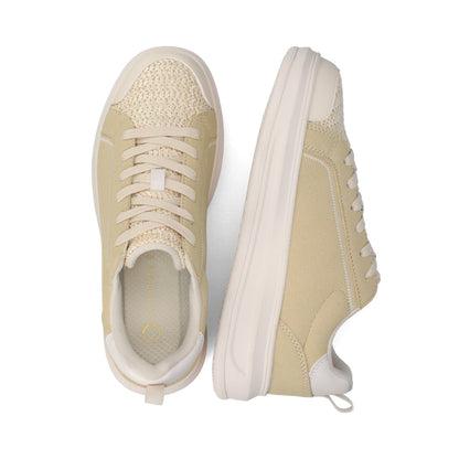 Journee MEEYA CASUAL LACE UP SNEAKERS - Natural
