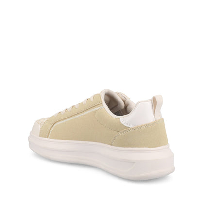 Journee MEEYA CASUAL LACE UP SNEAKERS - Natural