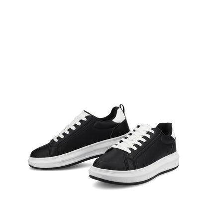Journee MEEYA CASUAL LACE UP SNEAKERS - Black