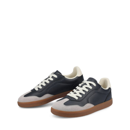 Journee LUMMIE CASUAL LACE UP SNEAKERS - Navy Nubuck