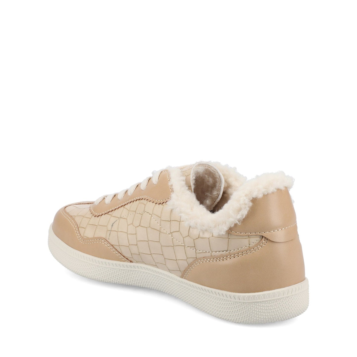 Journee LUMMIE CASUAL LACE UP SNEAKERS - Croco Beige