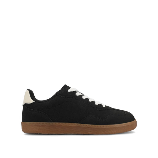 Journee LUMMIE CASUAL LACE UP SNEAKERS - Black PU