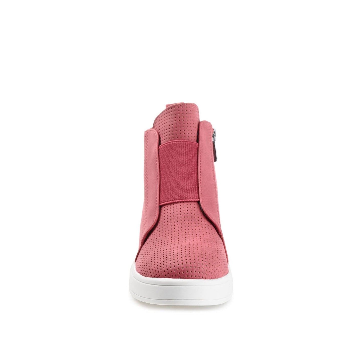 Journee CLARA WEDGE SNEAKERS IN VEGAN LEATHER - Pink PU