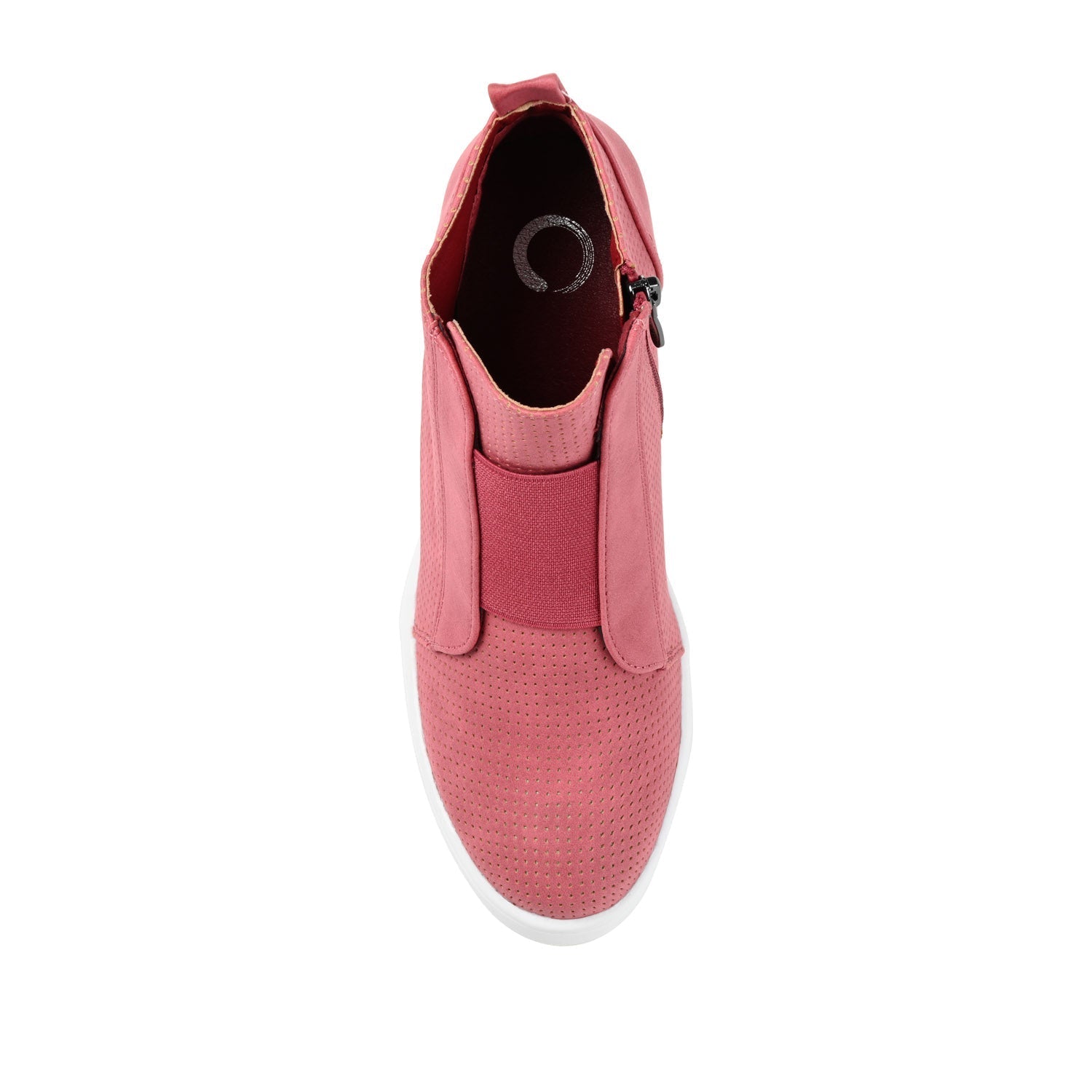 Journee CLARA WEDGE SNEAKERS IN VEGAN LEATHER - Pink PU