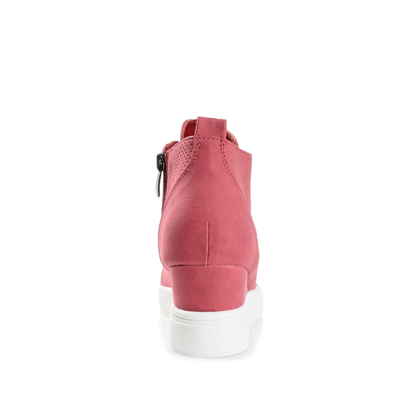 Journee CLARA WEDGE SNEAKERS IN VEGAN LEATHER - Pink PU