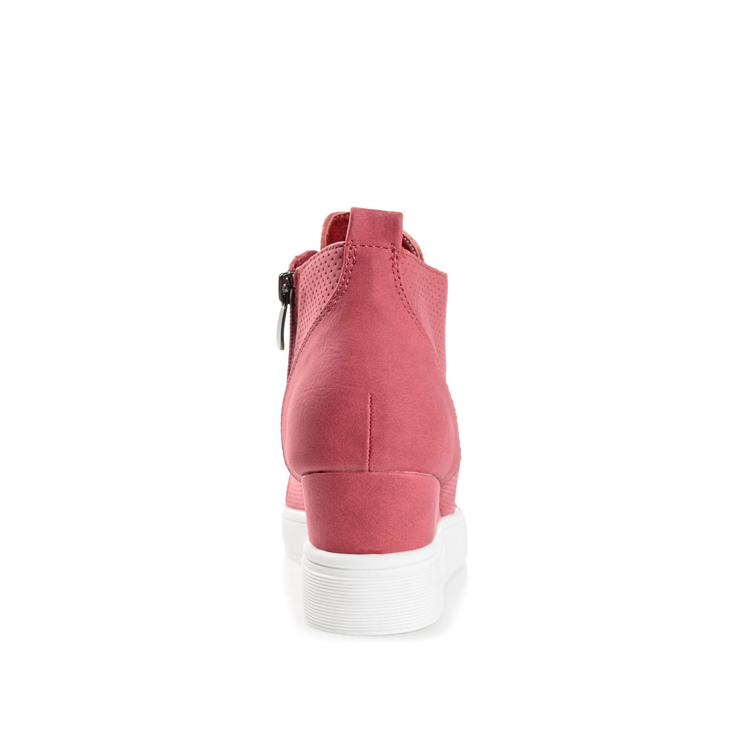 Journee CLARA WEDGE SNEAKERS IN VEGAN LEATHER - Pink PU