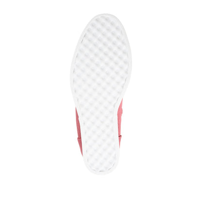 Journee CLARA WEDGE SNEAKERS IN VEGAN LEATHER - Pink PU