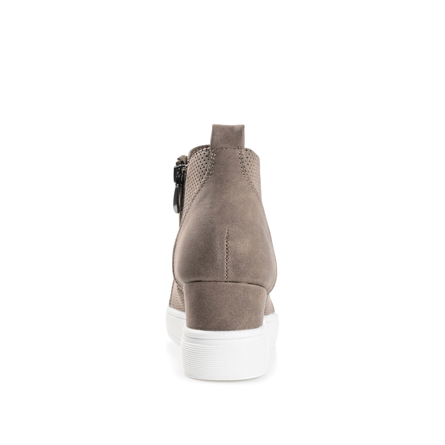 Journee CLARA WEDGE SNEAKERS IN VEGAN LEATHER - Taupe PU
