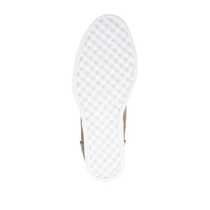 Journee CLARA WEDGE SNEAKERS IN VEGAN LEATHER - Taupe PU