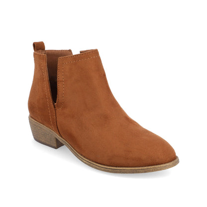 Journee RIMI BLOCK HEELED BOOTIES IN WIDE - Camel
