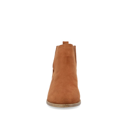 Journee RIMI BLOCK HEELED BOOTIES IN WIDE - Camel