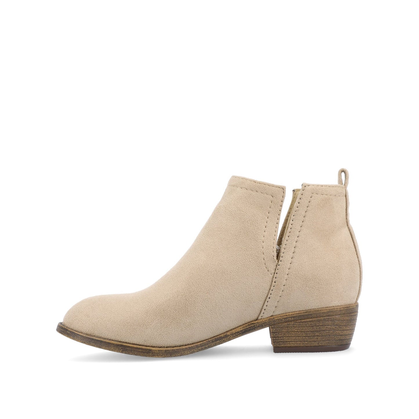 Journee RIMI BLOCK HEELED BOOTIES IN WIDE - Stone