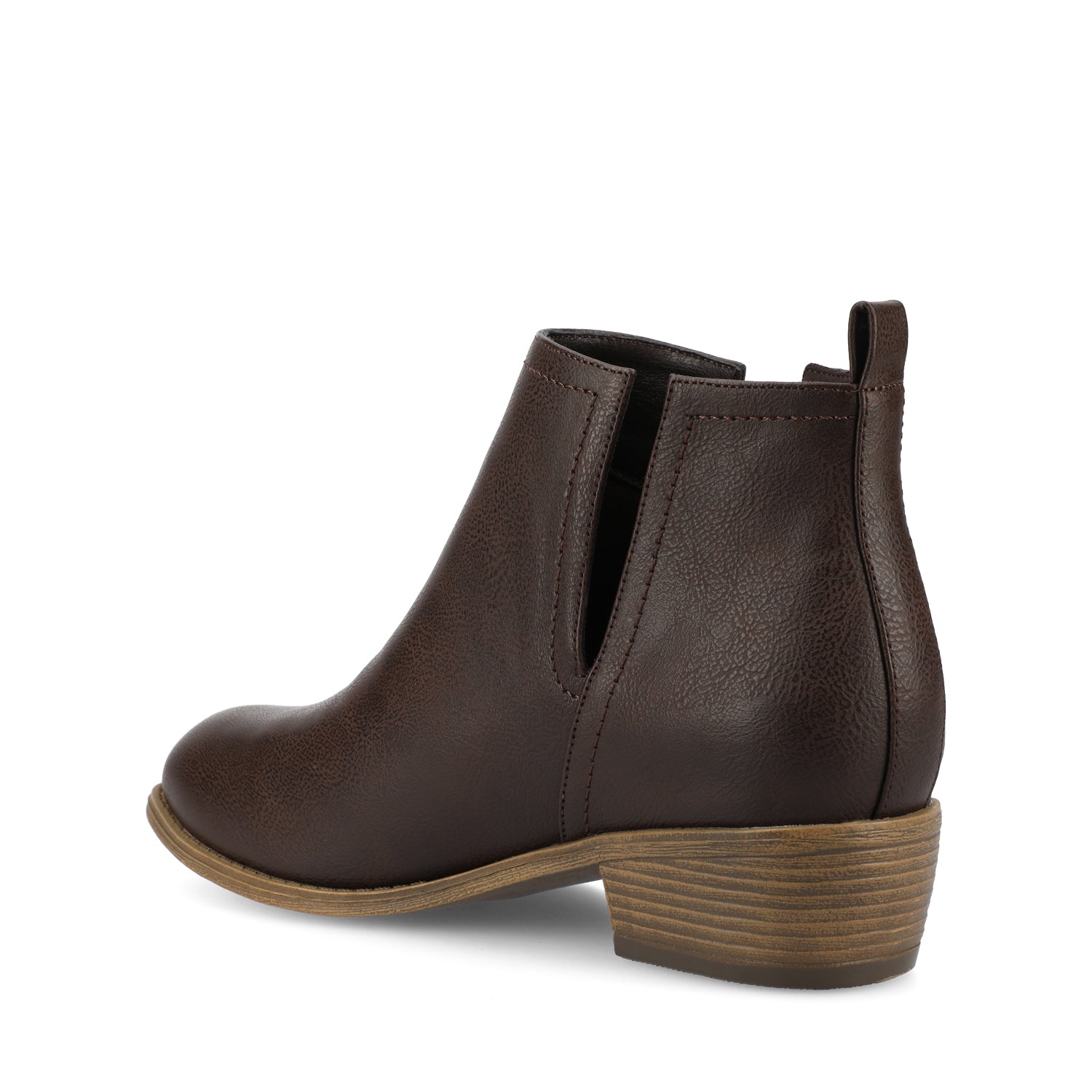 Journee RIMI BLOCK HEELED BOOTIES IN WIDE - Brown PU