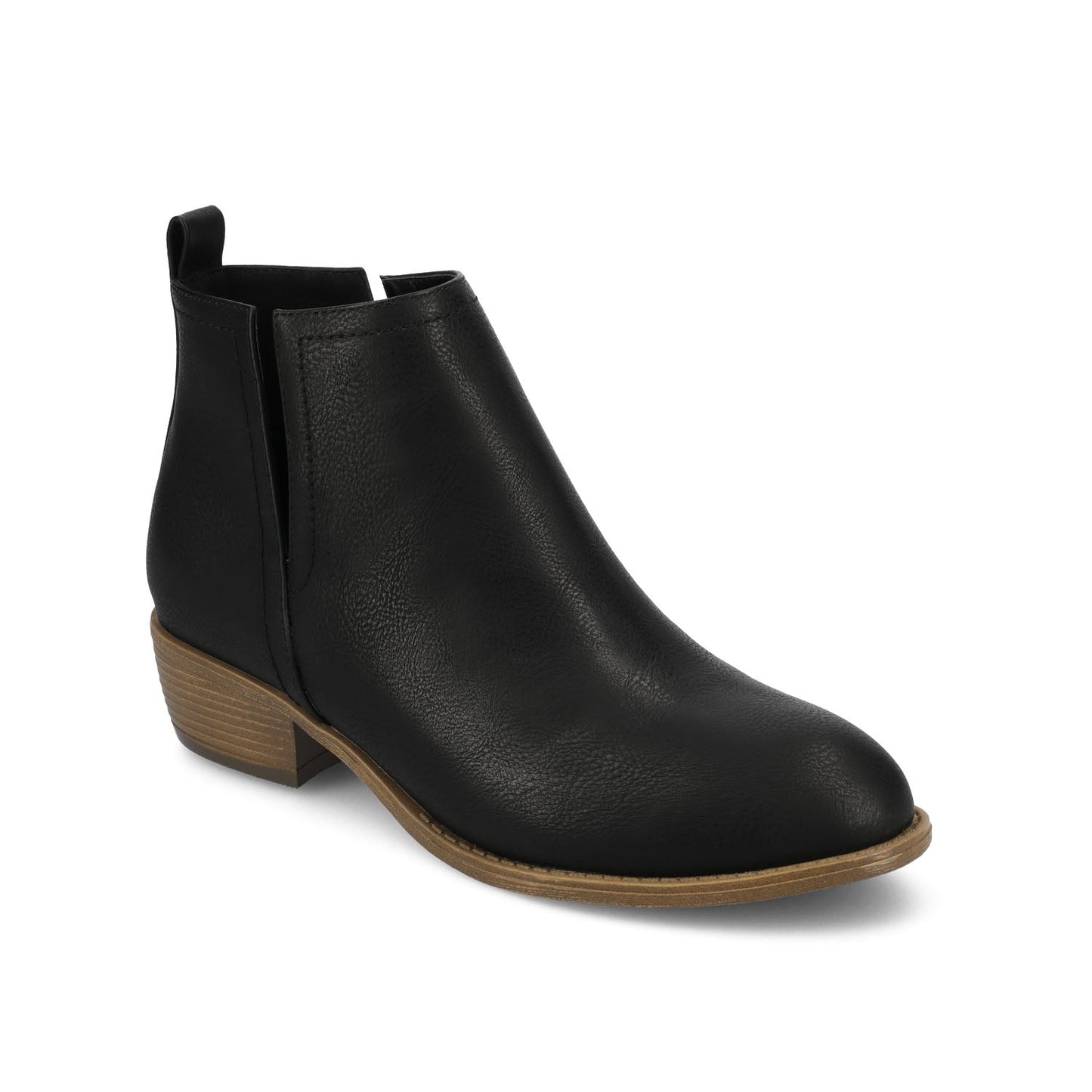 Journee RIMI BLOCK HEELED BOOTIES IN WIDE - Black PU