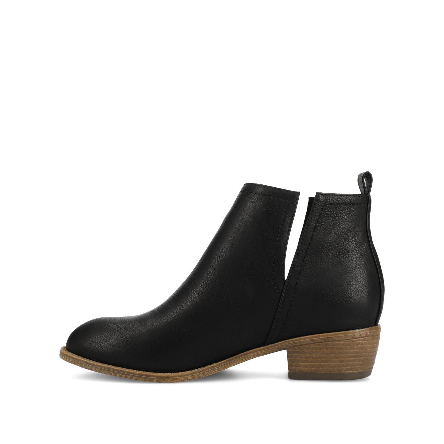 Journee RIMI BLOCK HEELED BOOTIES IN WIDE - Black PU