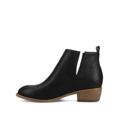 Journee RIMI BLOCK HEELED BOOTIES IN WIDE - Black PU