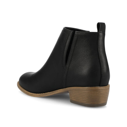 Journee RIMI BLOCK HEELED BOOTIES IN WIDE - Black PU