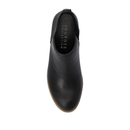 Journee RIMI BLOCK HEELED BOOTIES IN WIDE - Black PU