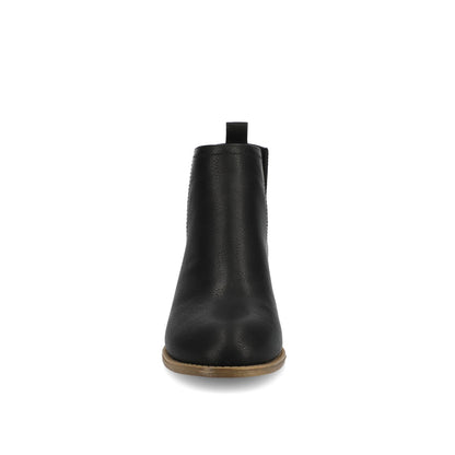 Journee RIMI BLOCK HEELED BOOTIES IN WIDE - Black PU