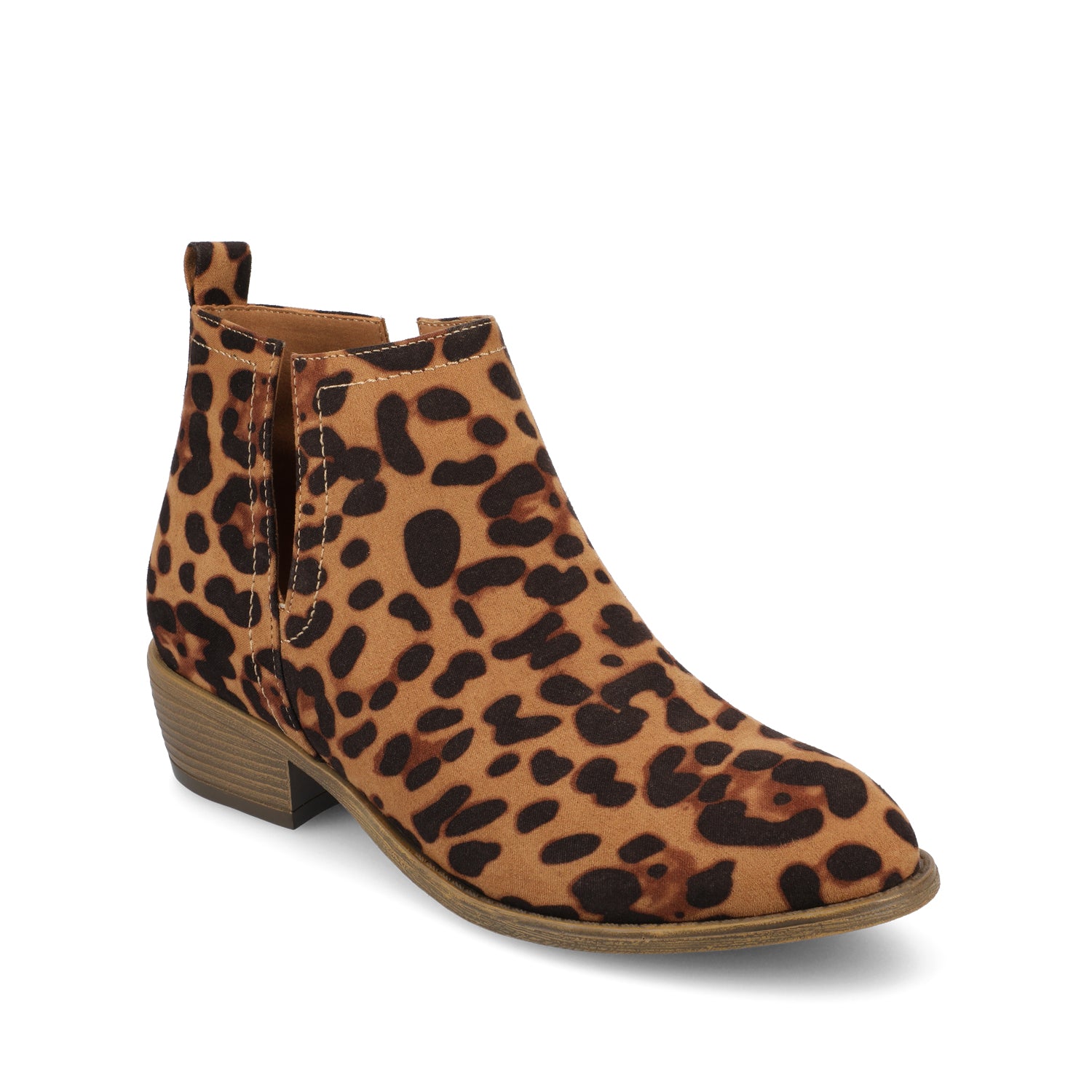 Journee RIMI BLOCK HEELED BOOTIES IN WIDE - Leopard