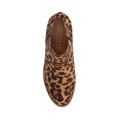Journee RIMI BLOCK HEELED BOOTIES IN WIDE - Leopard