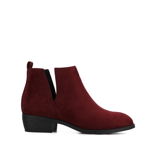 Journee RIMI BLOCK HEELED BOOTIES IN WIDE - Oxblood