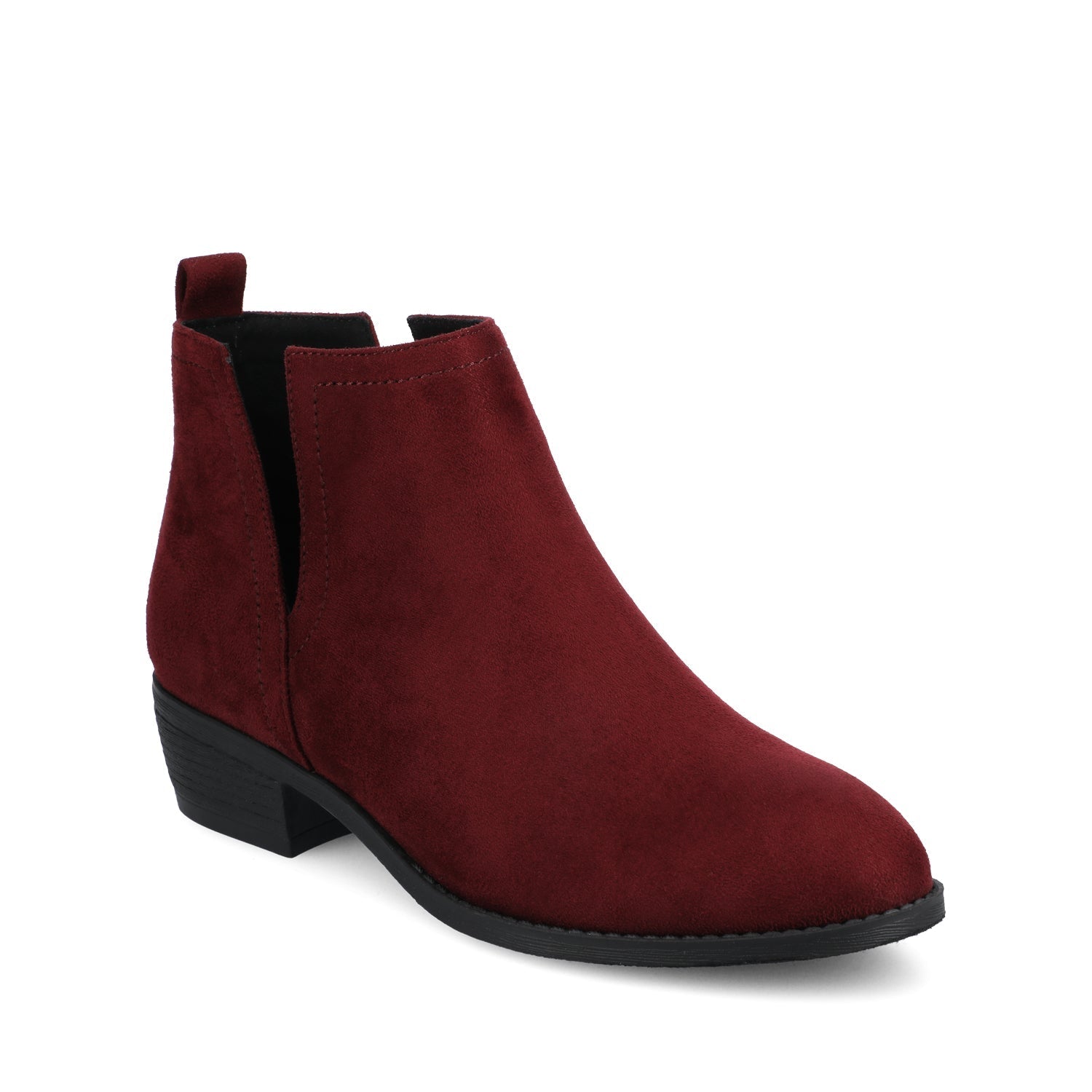 Journee RIMI BLOCK HEELED BOOTIES IN WIDE - Oxblood