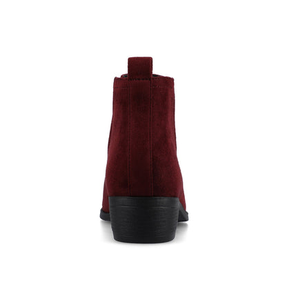Journee RIMI BLOCK HEELED BOOTIES IN WIDE - Oxblood