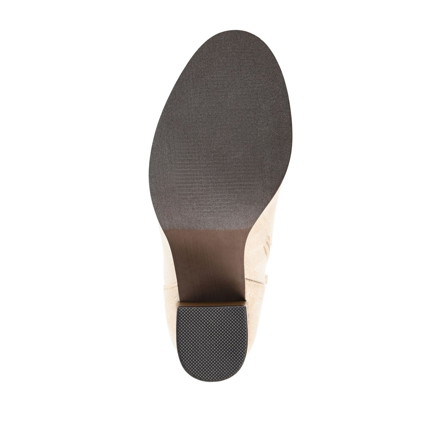 Journee BAYLOR LACE-UP BOOTIES IN WIDE - Bone Faux Suede