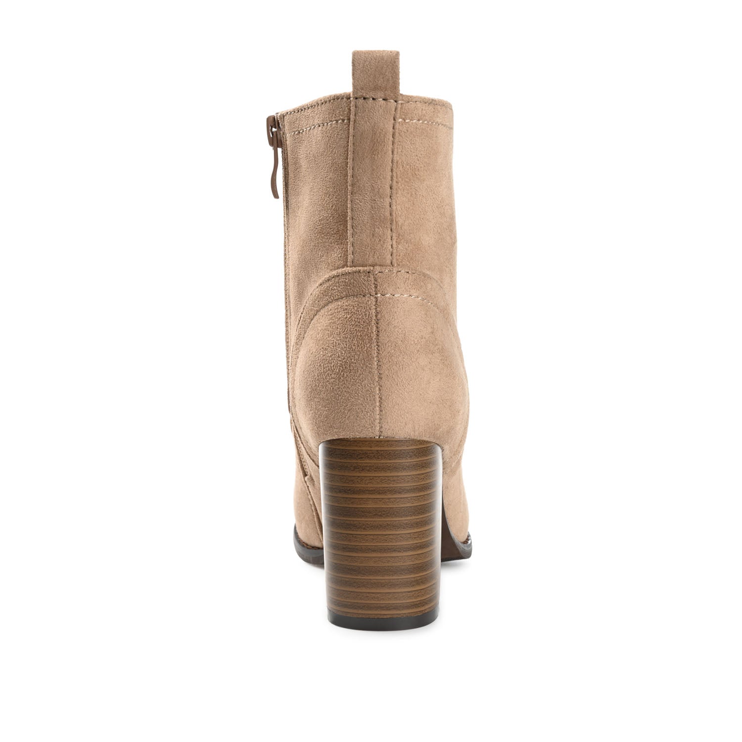 Journee BAYLOR LACE-UP BOOTIES IN WIDE - Taupe Suede