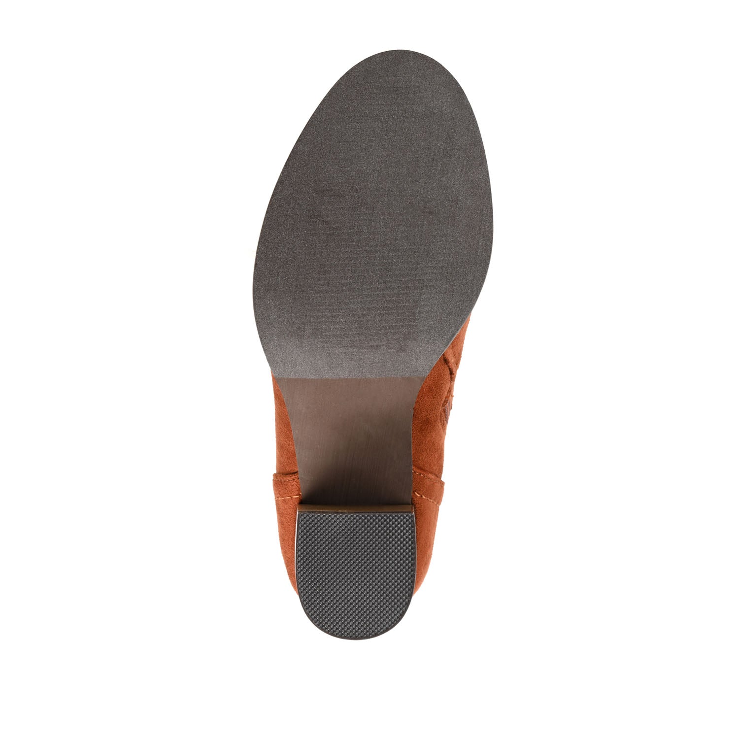 Journee BAYLOR LACE-UP BOOTIES IN WIDE - Rust Faux Suede