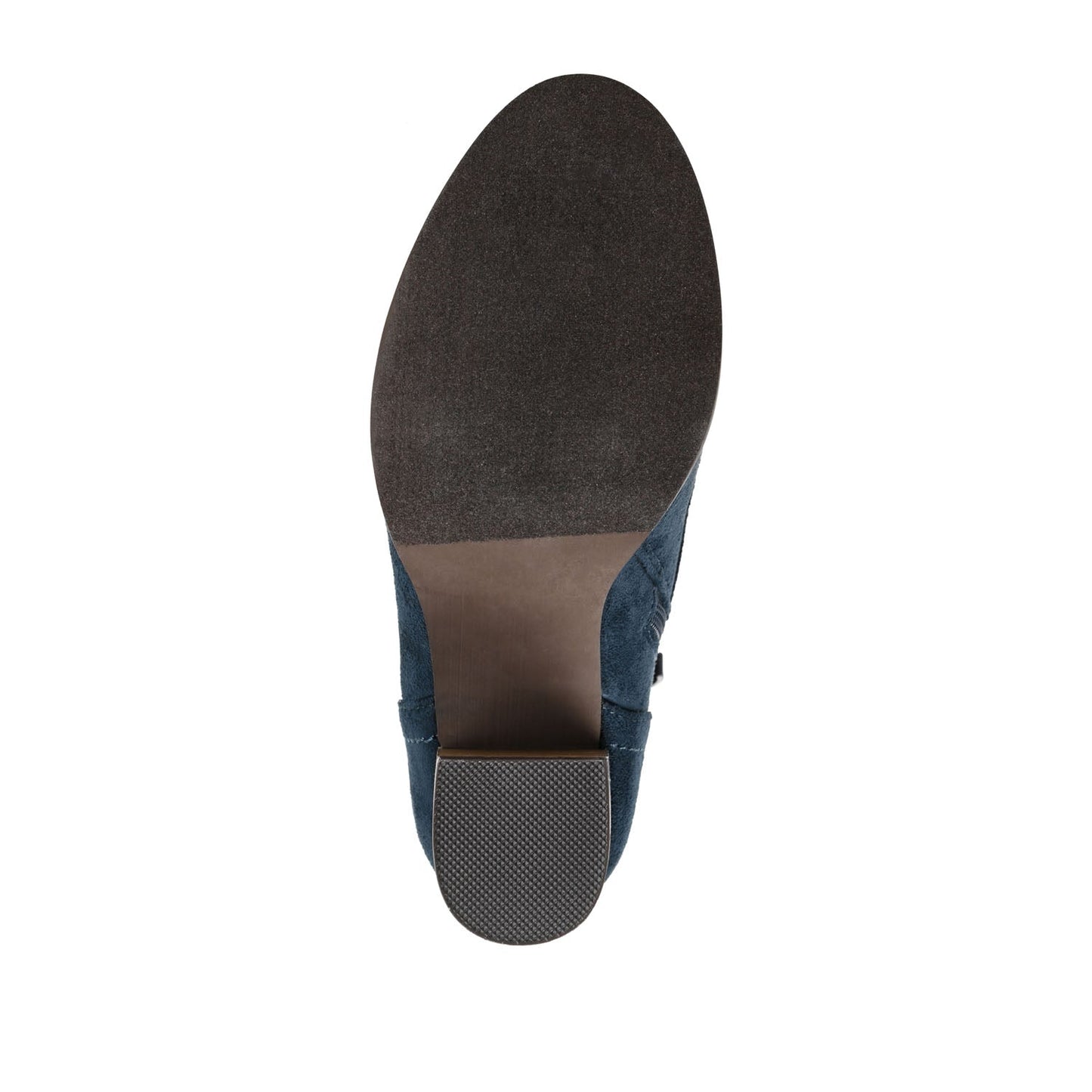 Journee BAYLOR LACE-UP BOOTIES IN WIDE - Navy Faux Suede