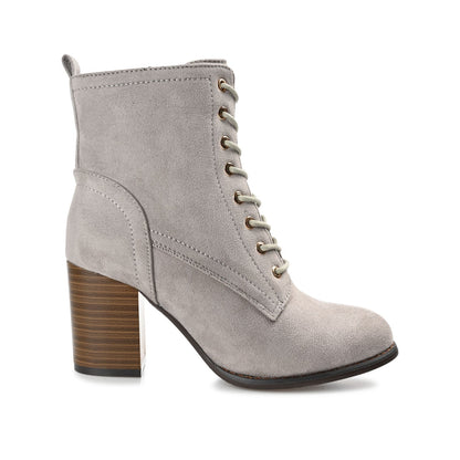 Grey Faux Suede,6W,Wide