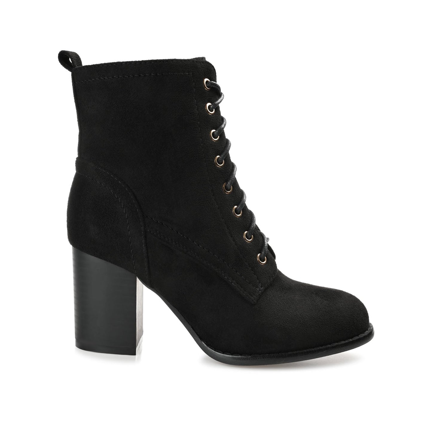 Black Faux Suede,6W,Wide