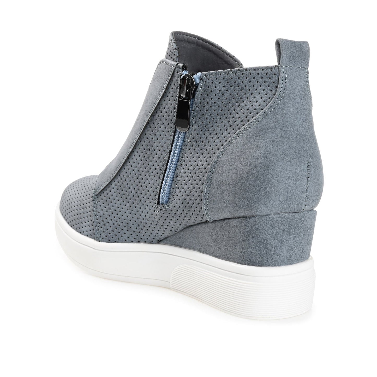 Journee CLARA WEDGE HEEL SNEAKERS IN WIDE - Blue PU