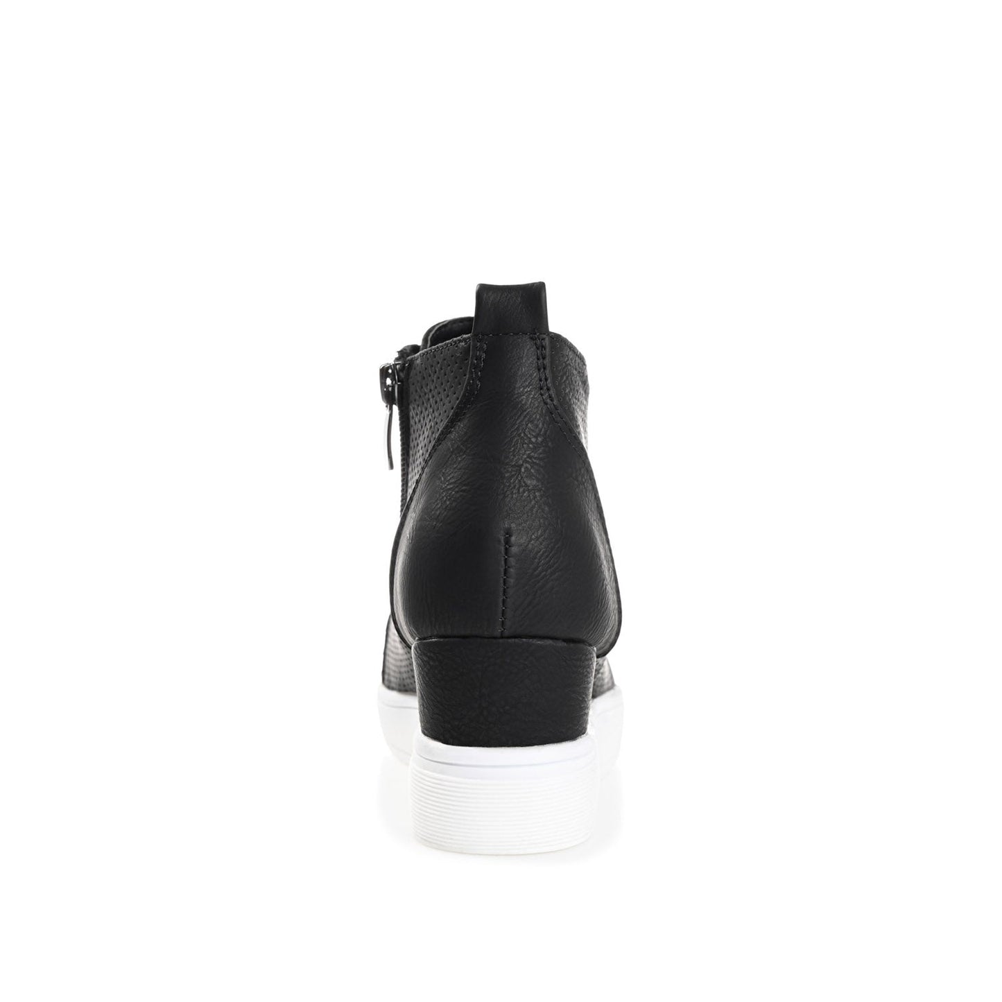 Journee CLARA WEDGE HEEL SNEAKERS IN WIDE - Black PU