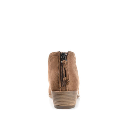 Journee LIVVY FAUX SUEDE ZIP-UP BOOTIES IN WIDE - Taupe