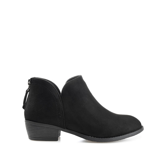Journee LIVVY FAUX SUEDE ZIP-UP BOOTIES IN WIDE - Black