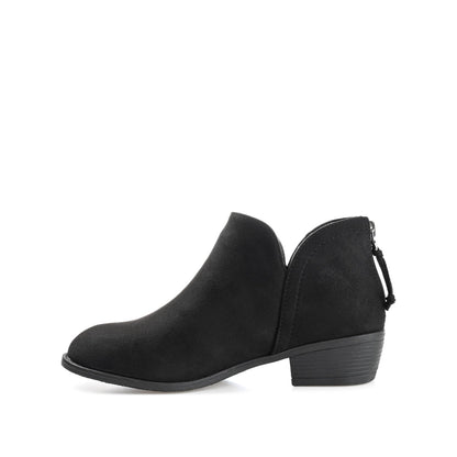 Journee LIVVY FAUX SUEDE ZIP-UP BOOTIES IN WIDE - Black