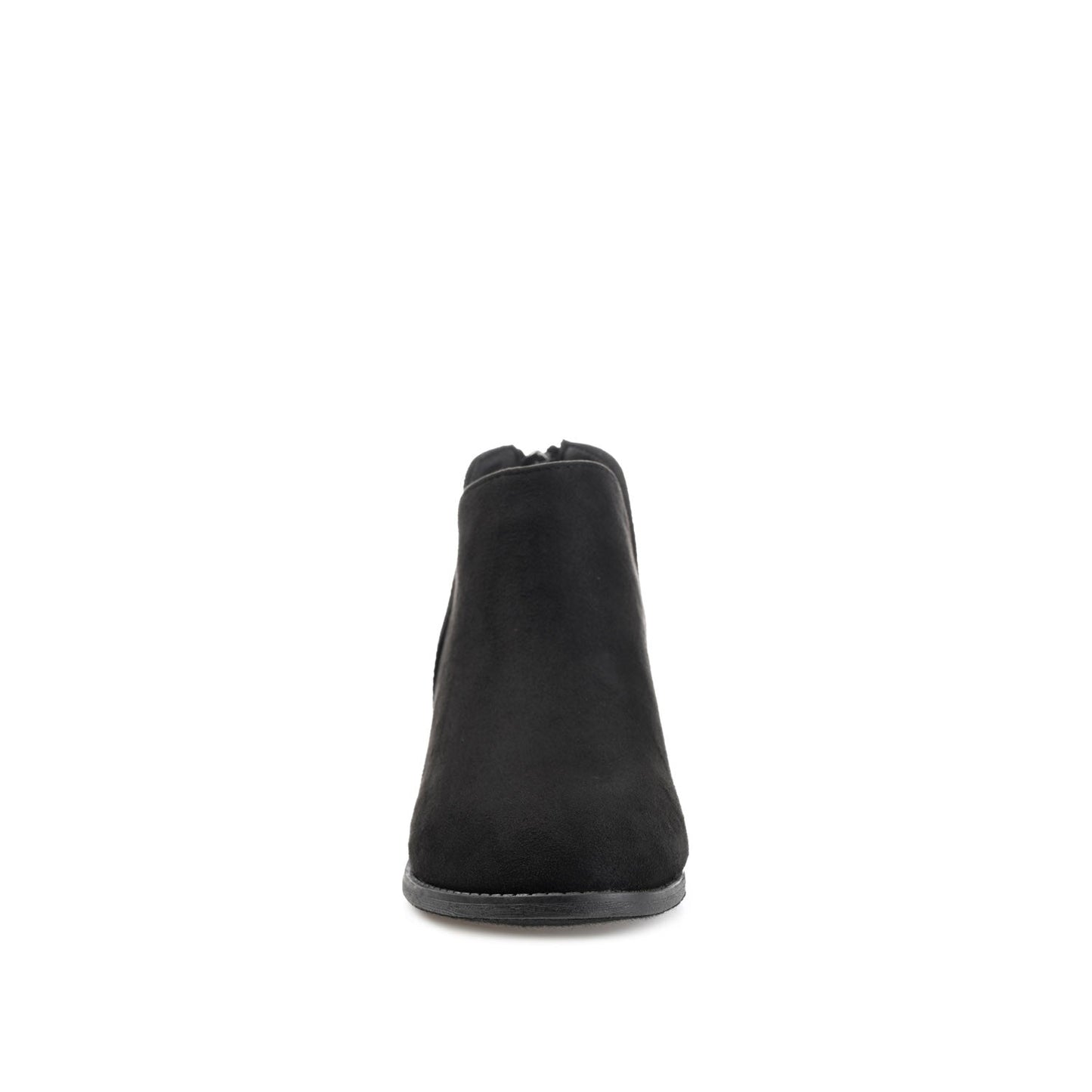 Journee LIVVY FAUX SUEDE ZIP-UP BOOTIES IN WIDE - Black