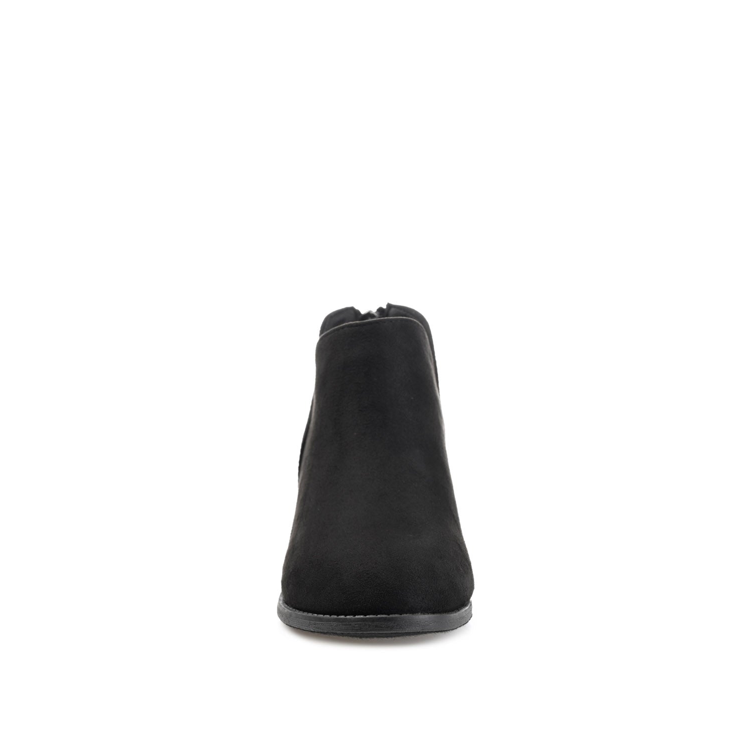 Journee LIVVY FAUX SUEDE ZIP-UP BOOTIES IN WIDE - Black