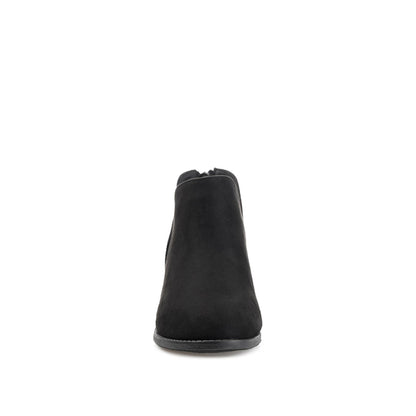 Journee LIVVY FAUX SUEDE ZIP-UP BOOTIES IN WIDE - Black